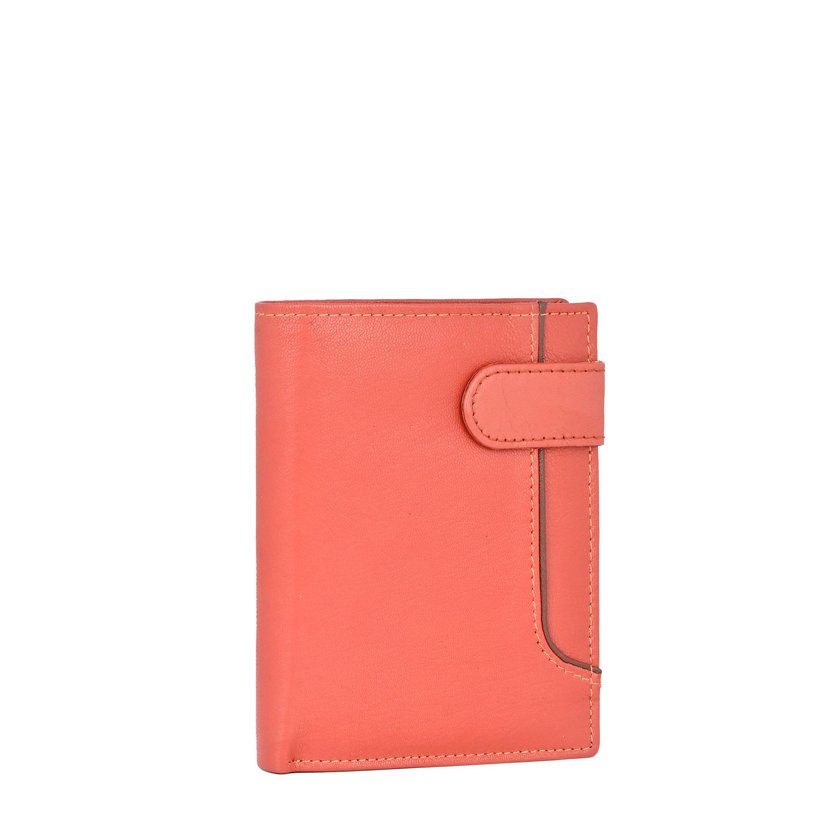 Carteira de homem em pele com botão GB