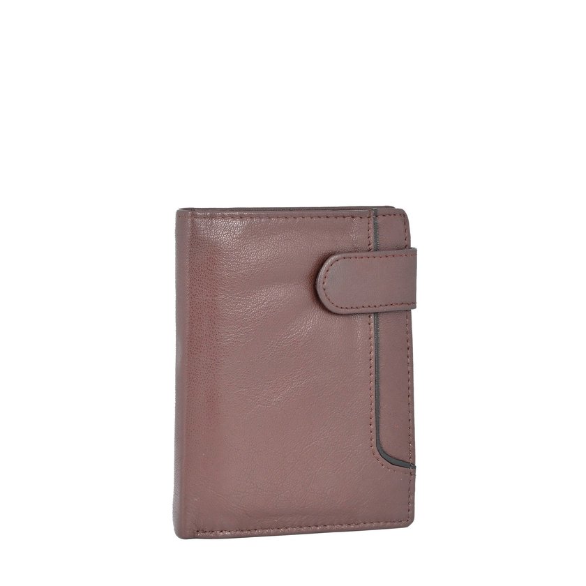 Carteira de homem em pele com botão GB