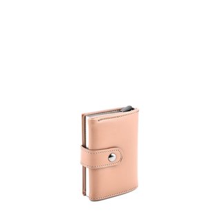 Brown card case in leather GB