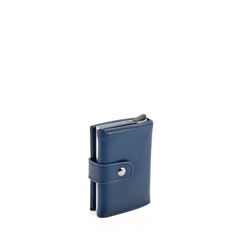 Brown card case in leather GB