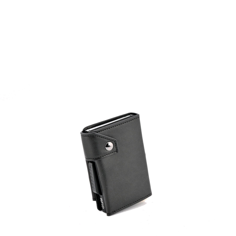 Black basic card case with pocket GB