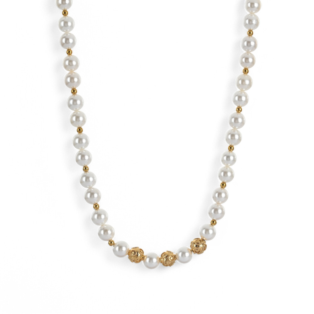 Collier perles en plaqué or bolas de viana GB