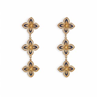 Encantos earrings with traditional blue flower