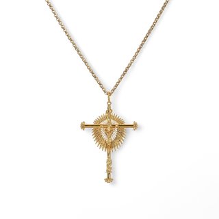 Collier crucifix filigrane semi précieuse GB