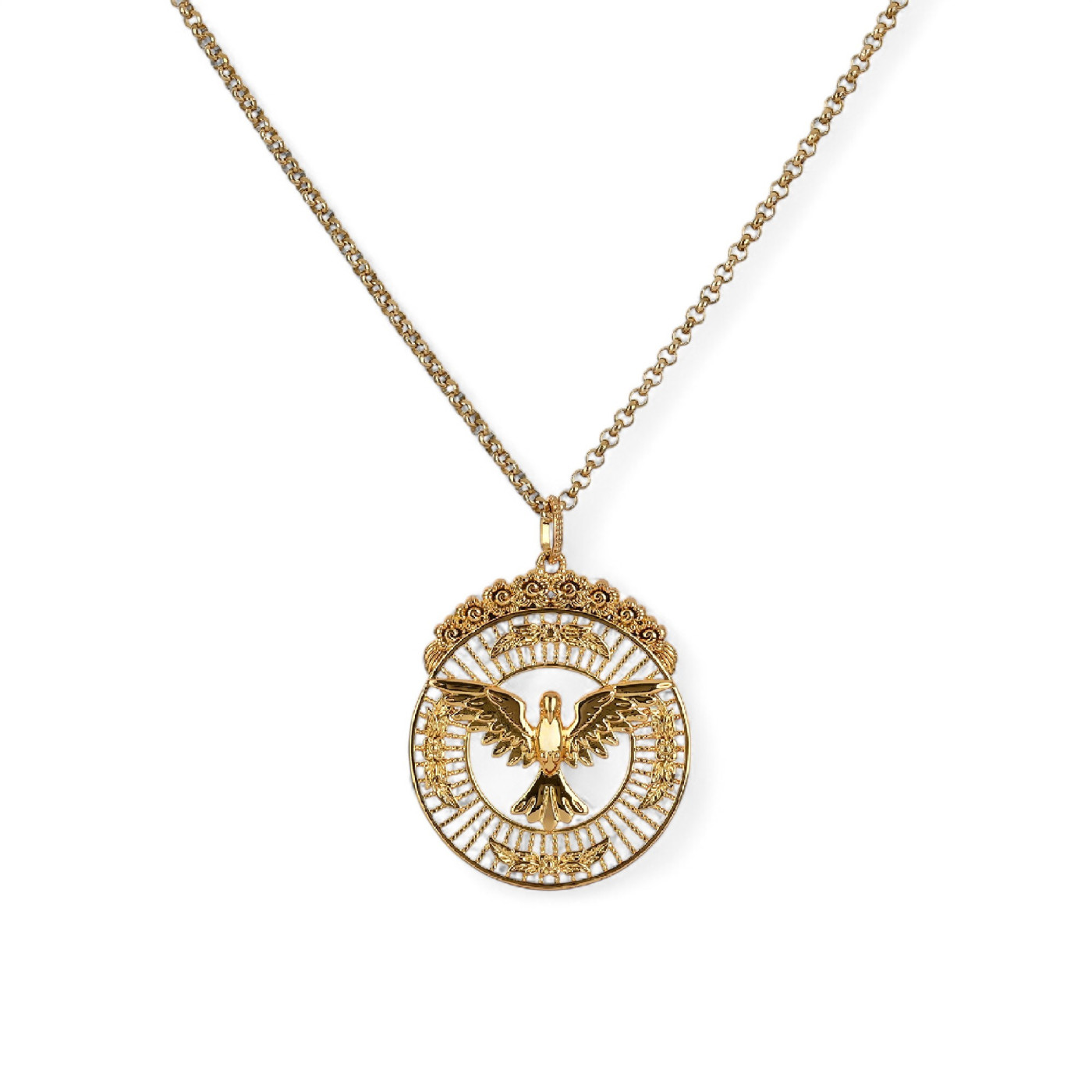 Collar semi joya pájaro GB