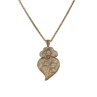Collier plaqué or coração de viana grand GB