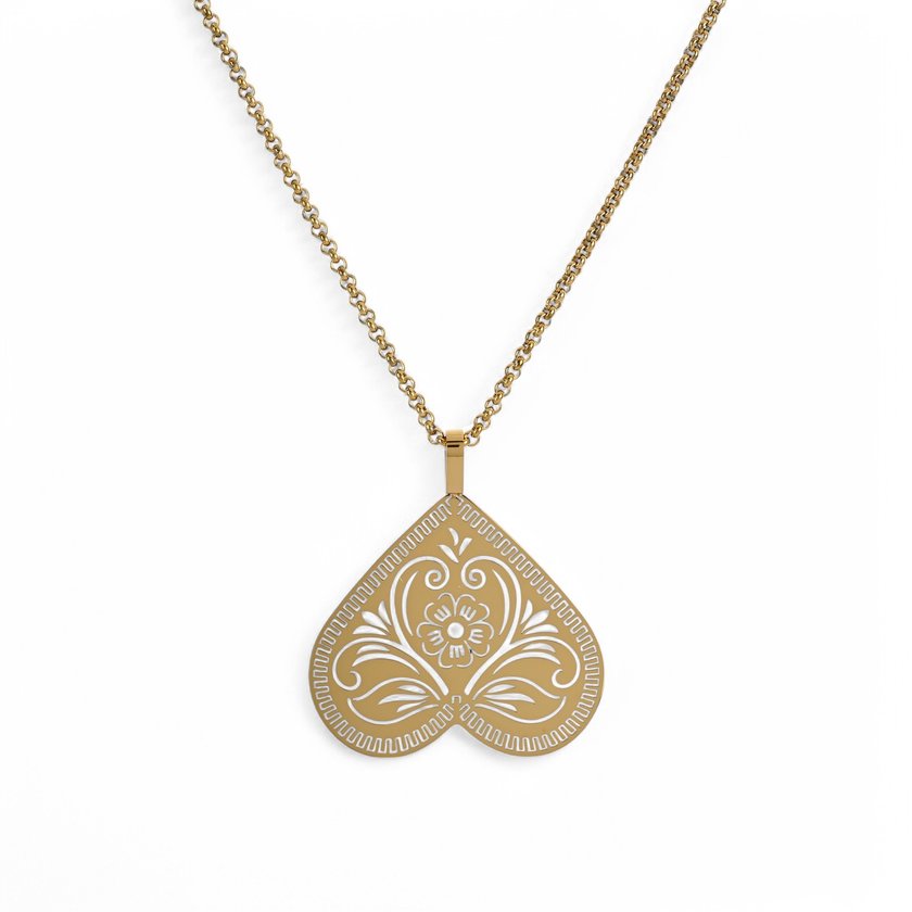 Glamour necklace with inverted heart