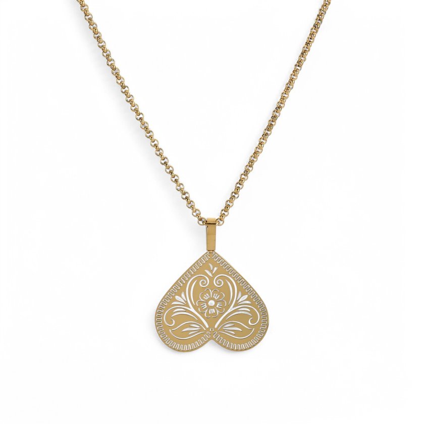 Glamour necklace with inverted heart