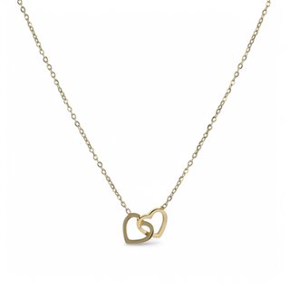 Delicate necklace with intertwined hearts