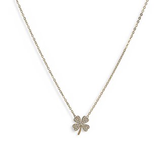 Colar Delicate com trevo e zircônias