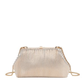 Bolso de mano con tela brillante