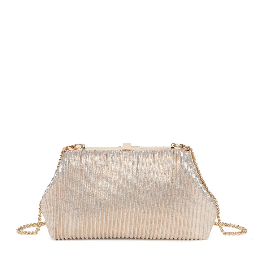 Borsa a mano con tessuto brillante