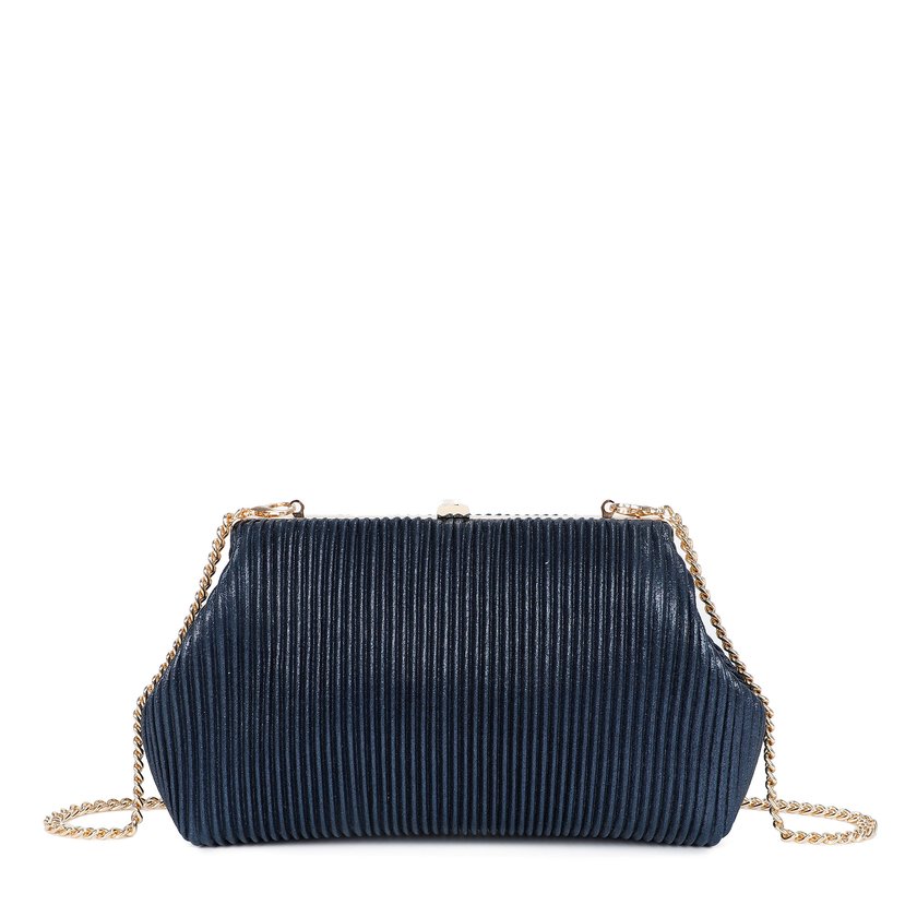 Handbag with shiny fabric