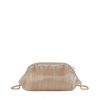 Handbag with shiny fabric
