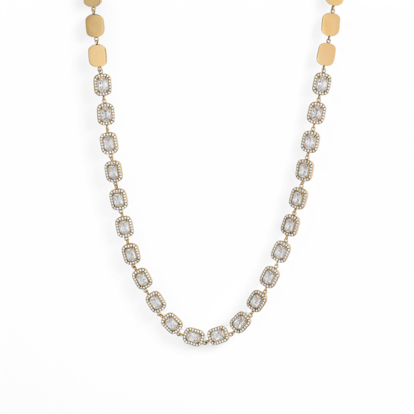 Prestige necklace with rectangles