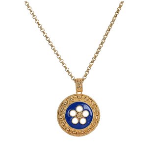 Collana in bagno oro grandi flore tradizionale GB