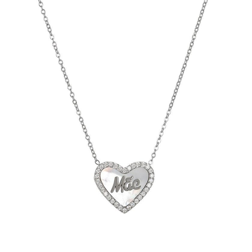 Collar en acero mãe corazón GB