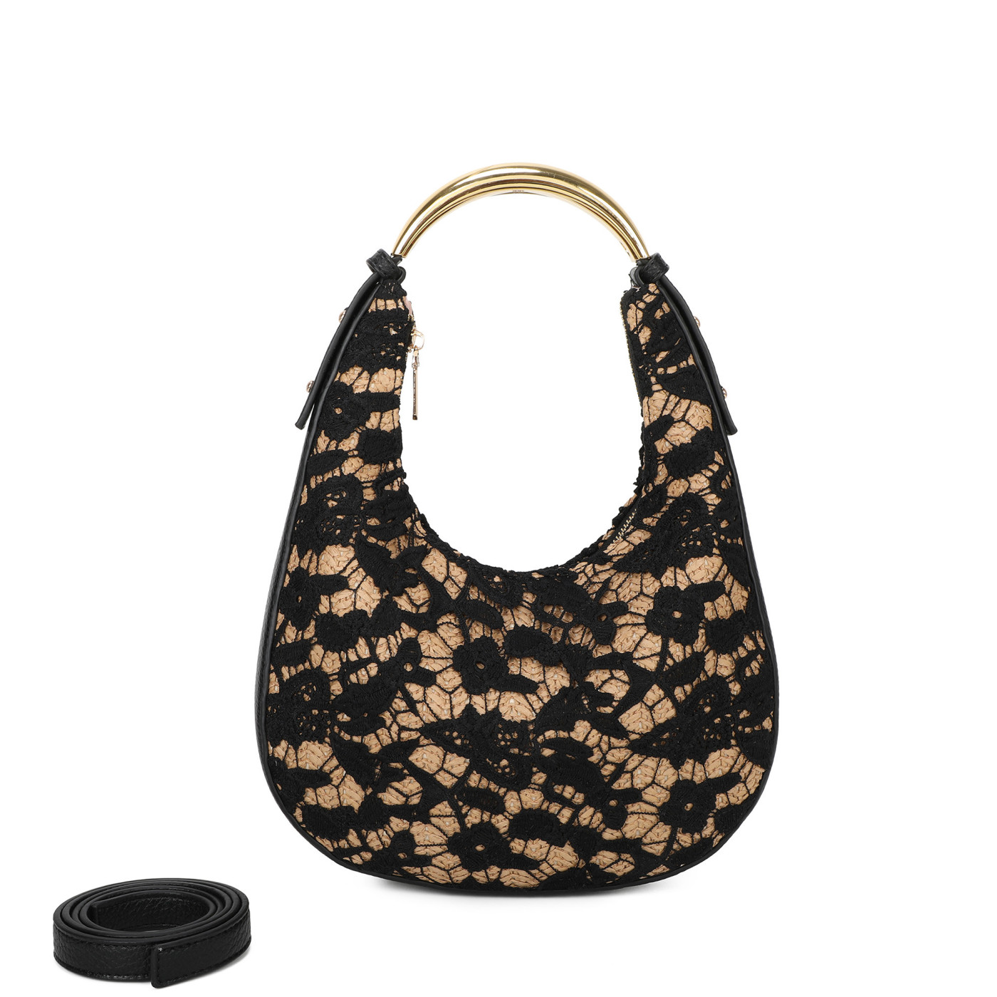 Bolso de hombro con flores