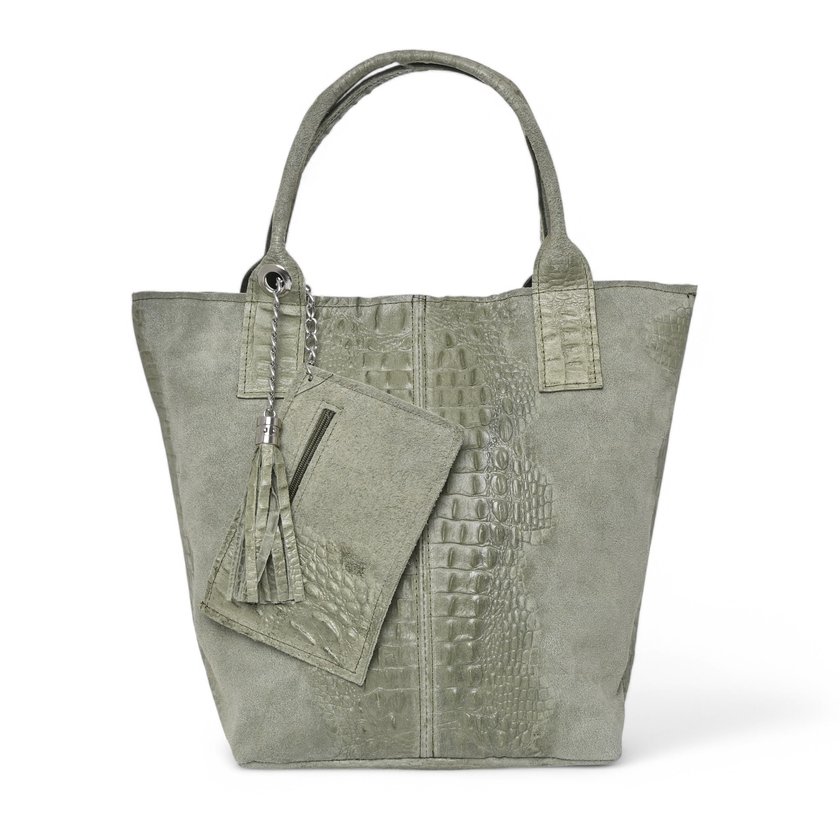 Mala Shopper em pele