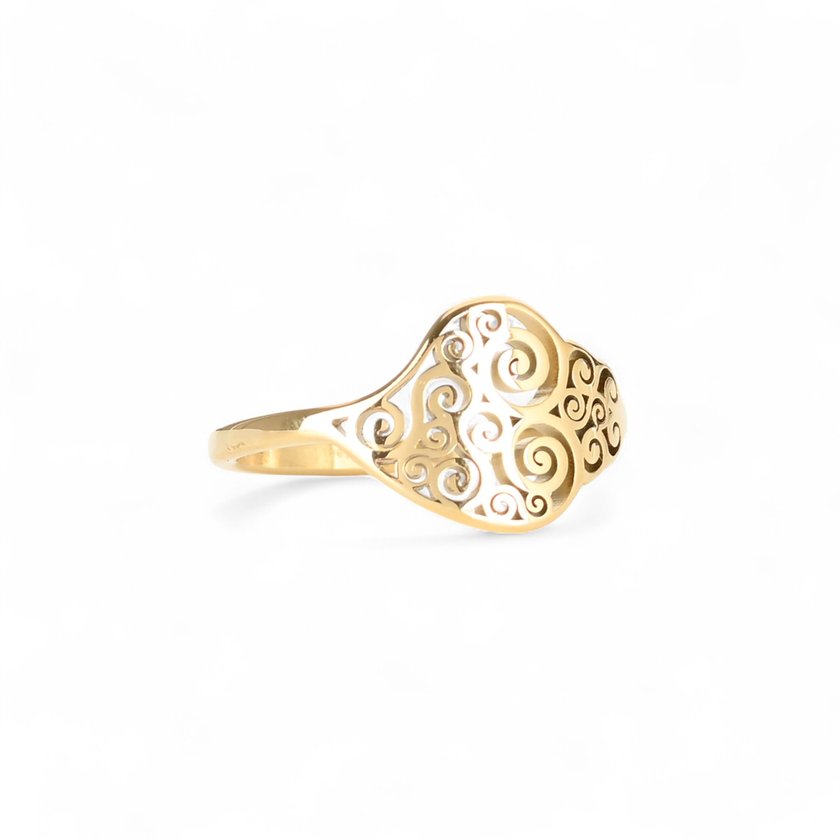 Anello acciaio coração de viana GB