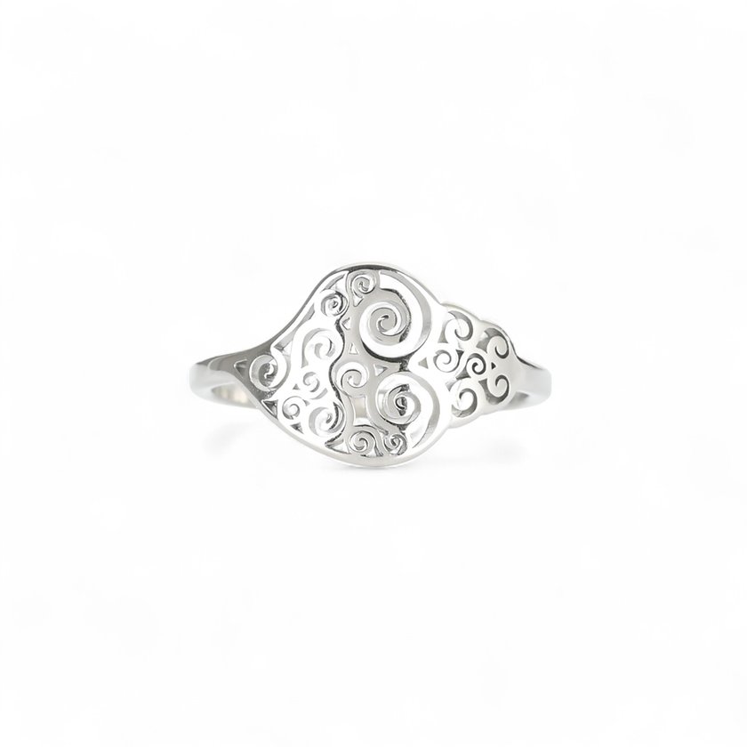 Bague acier coração de viana GB