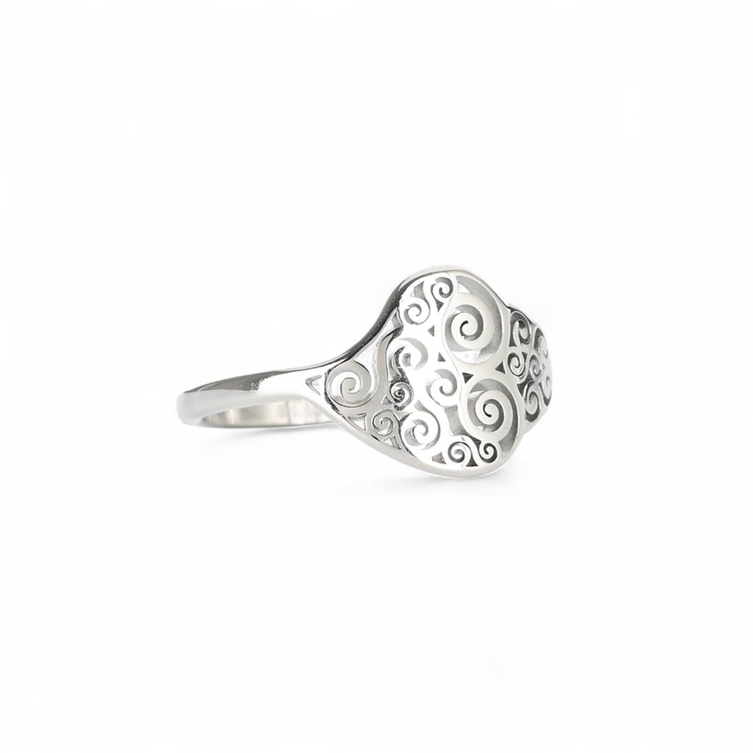 Bague acier coração de viana GB