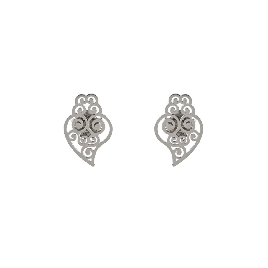 Boucles d'oreilles en acier coração de viana GB
