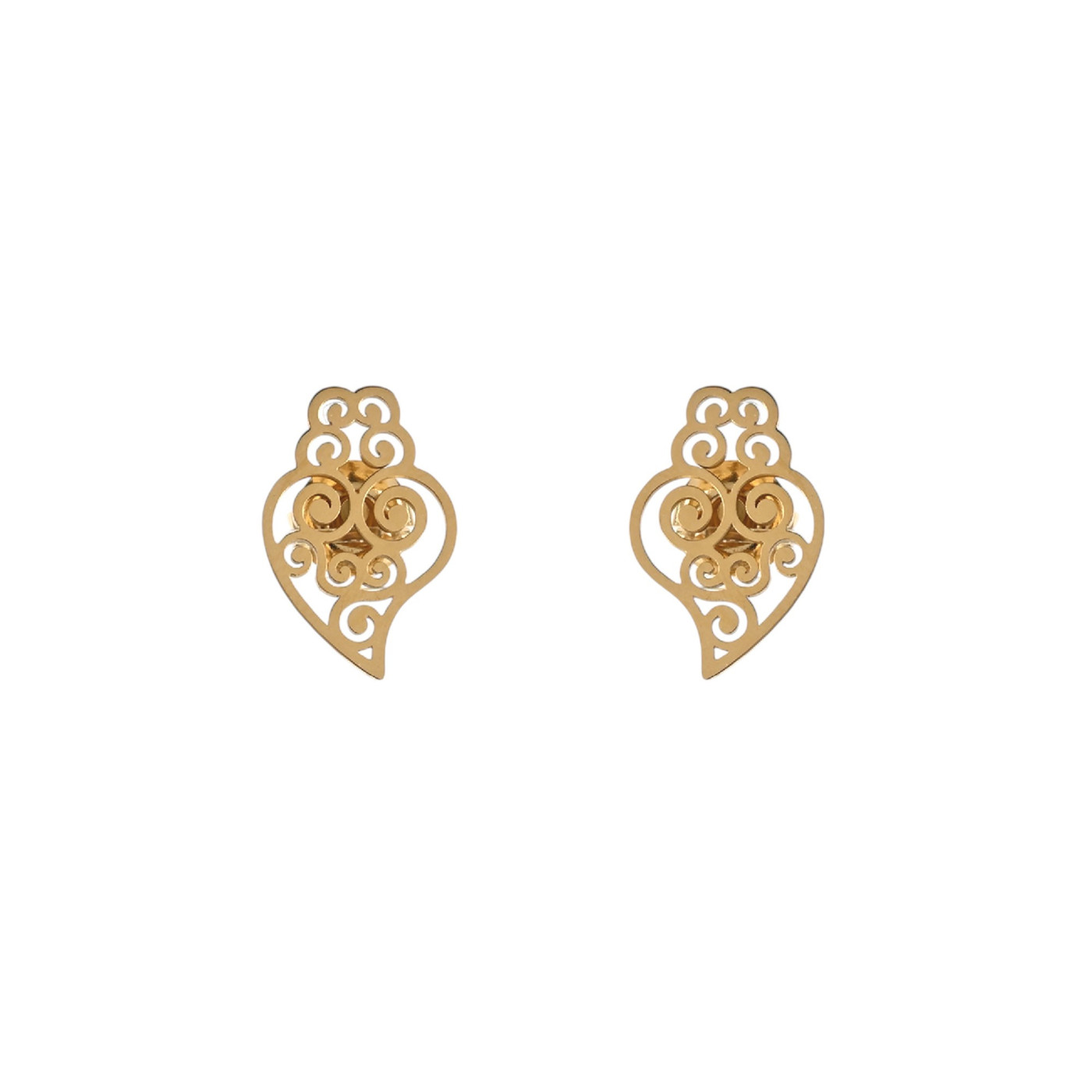 Steel earrings coração de viana GB
