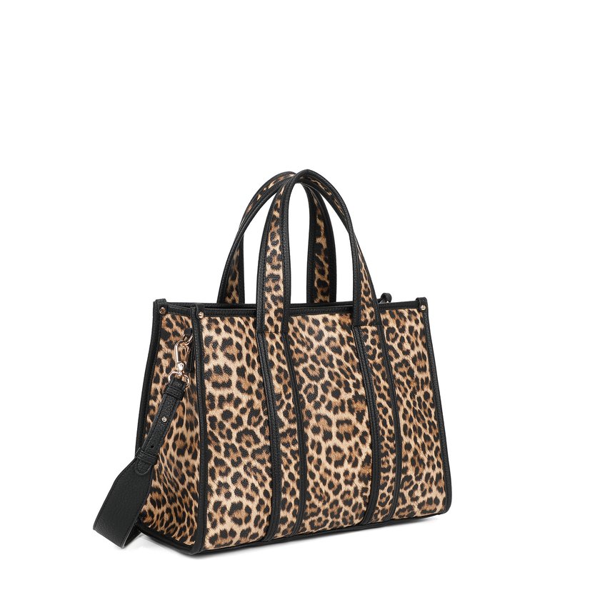 Mala Shopper com padrão animal