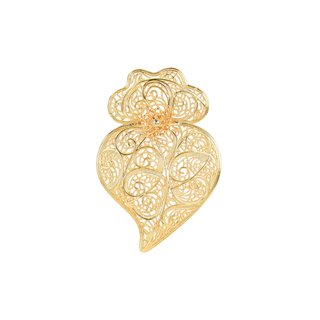Semi precious brooch coração de viana GB