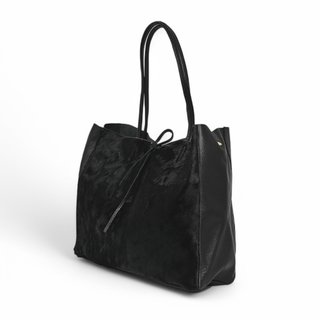 Leather shopper bag