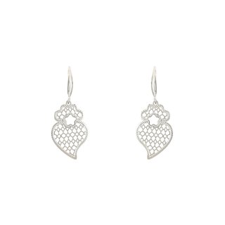 Steel earrings star and coração de viana GB