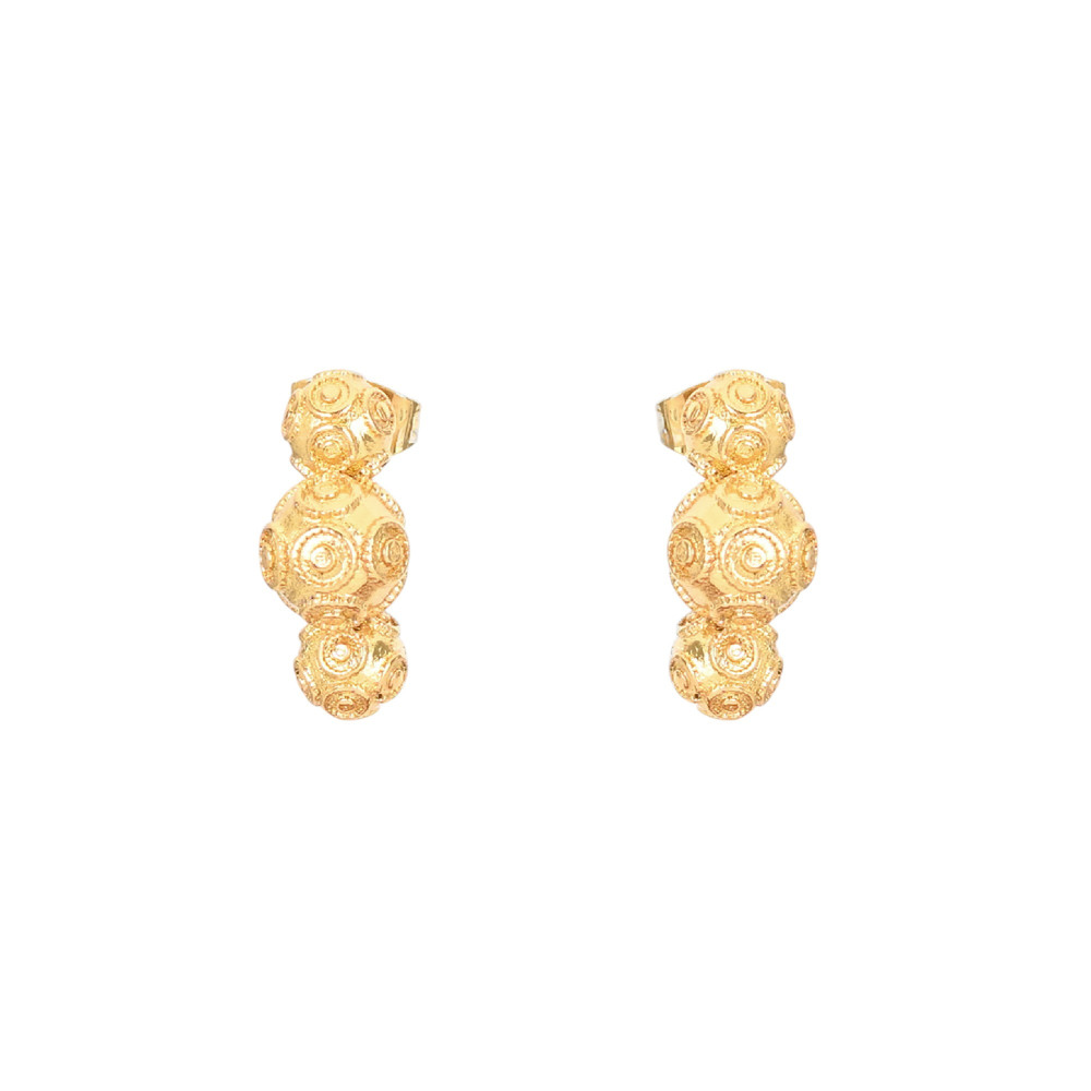 Boucles d\'oreilles semi précieuse bola de viana GB