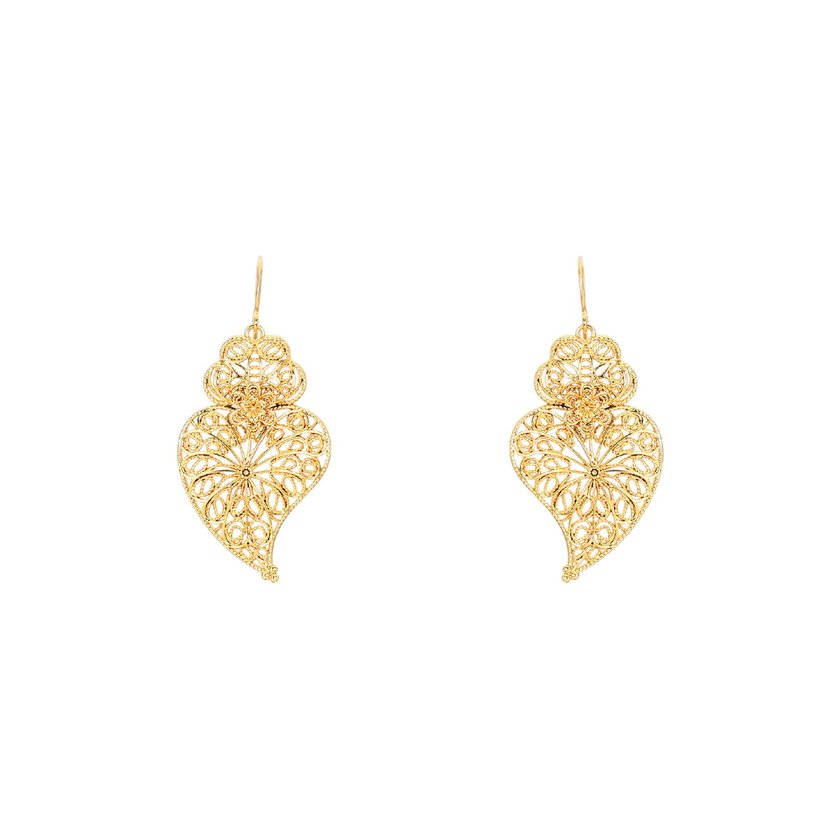 Sunflower semi precious coração de viana earrings GB