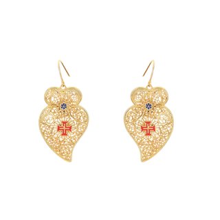 Traditional heart earrings from Viana Cruz GB