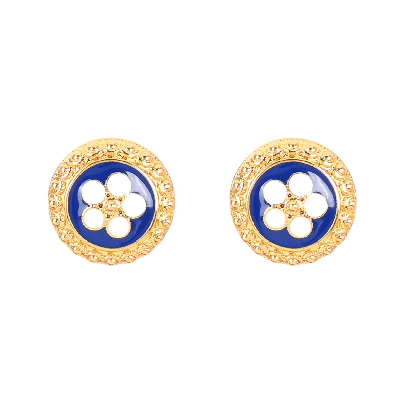 Pendientes flor tradicional baño de oro GB