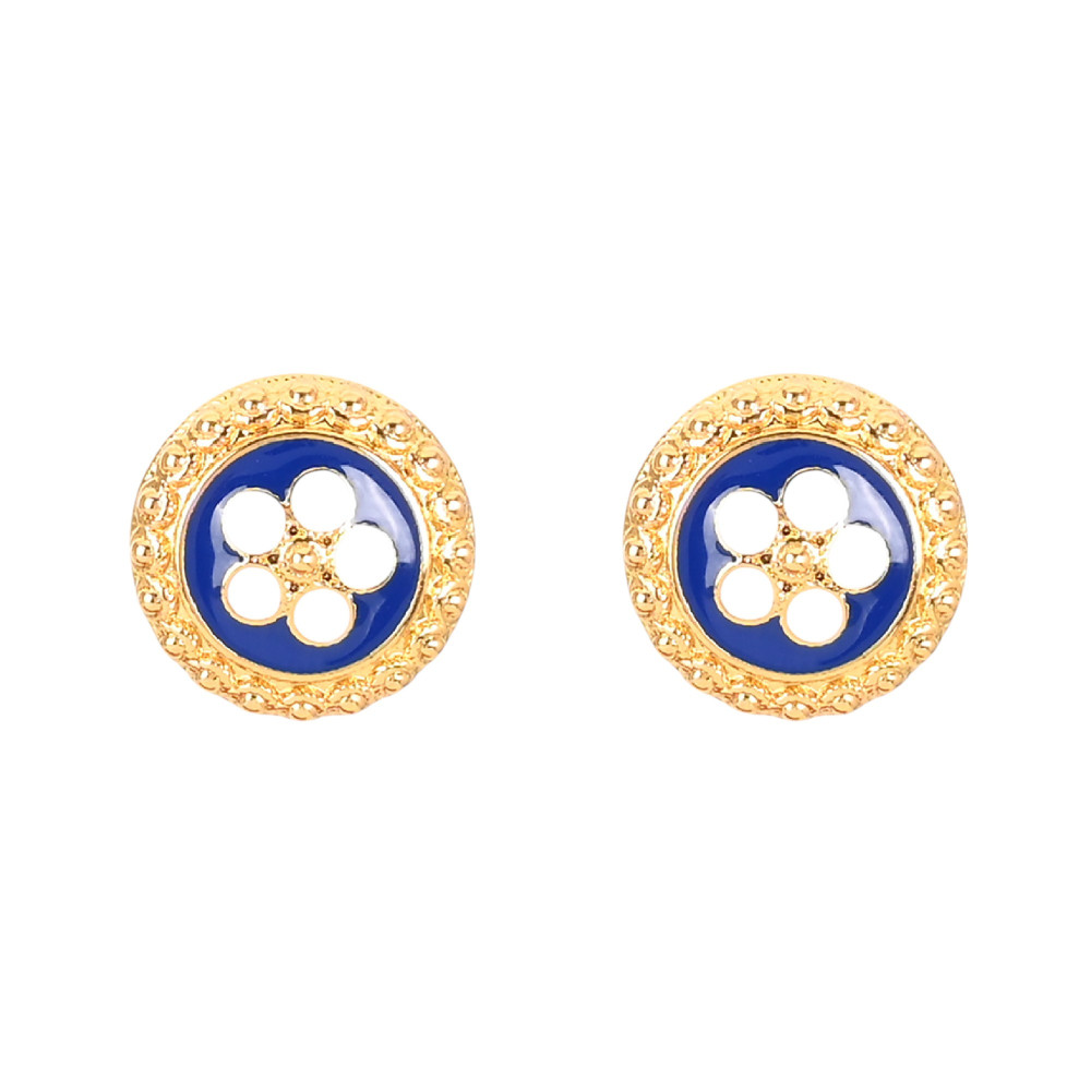 Pendientes flor tradicional baño de oro GB