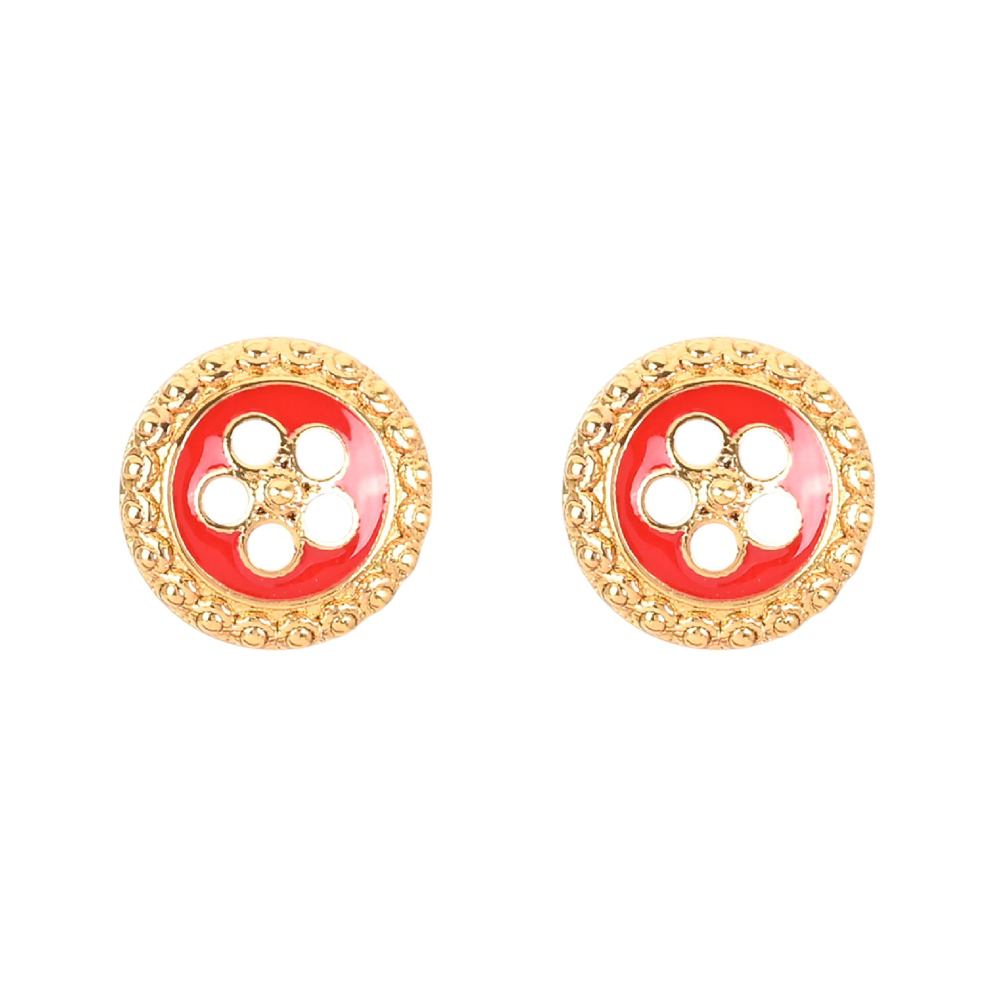 Boucles d\'oreilles fleur traditionnel plaqué or GB