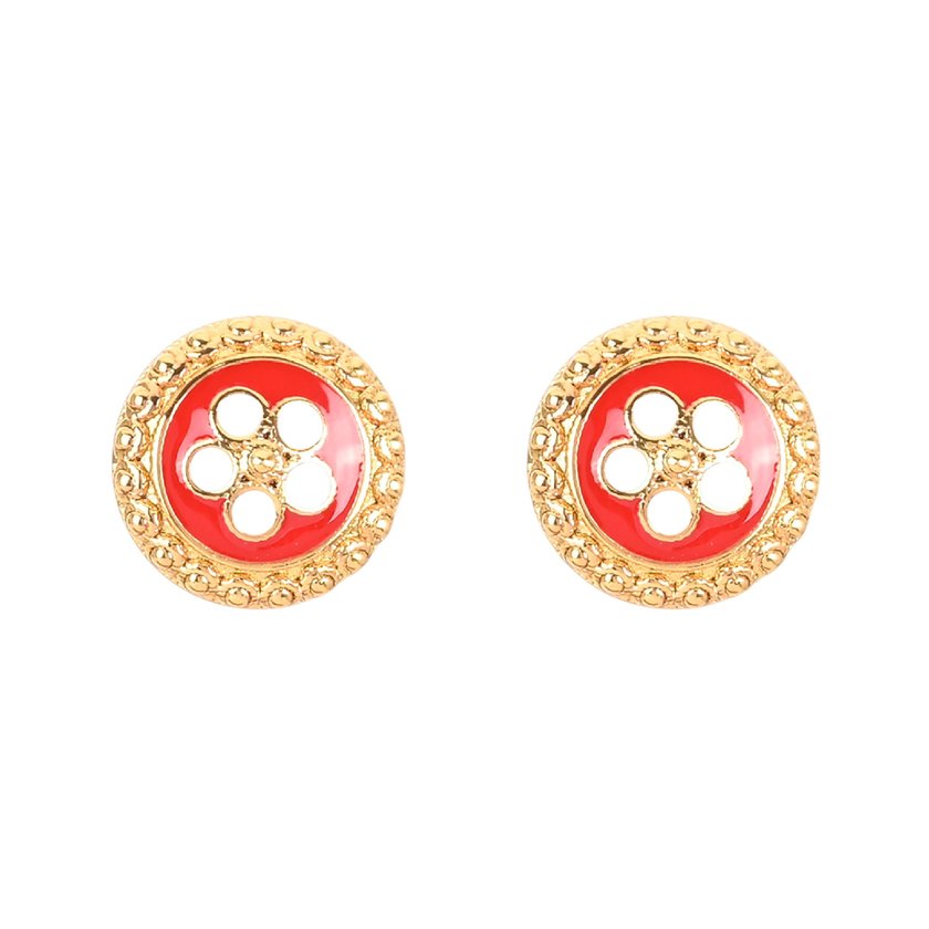 Boucles d'oreilles fleur traditionnel plaqué or GB