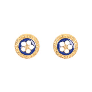 Brincos flor tradicional banho ouro GB
