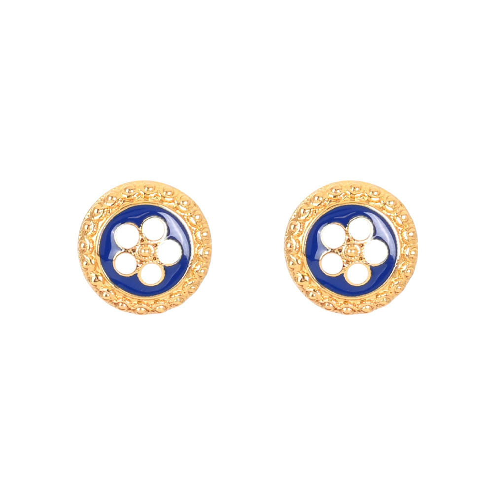 Pendientes flor tradicional baño de oro GB