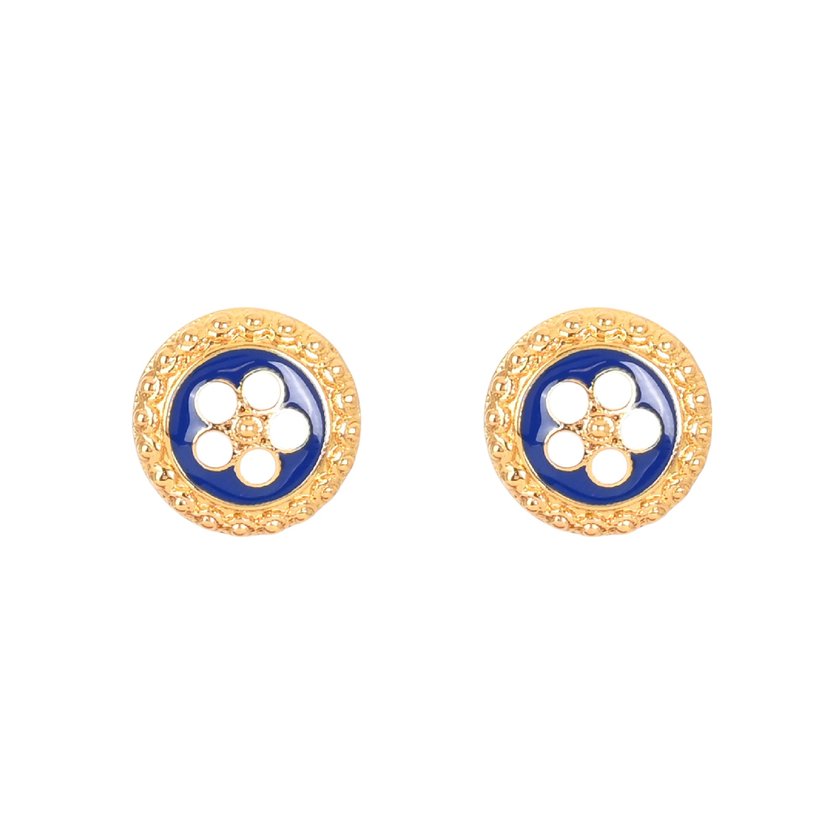 Brincos flor tradicional banho ouro GB