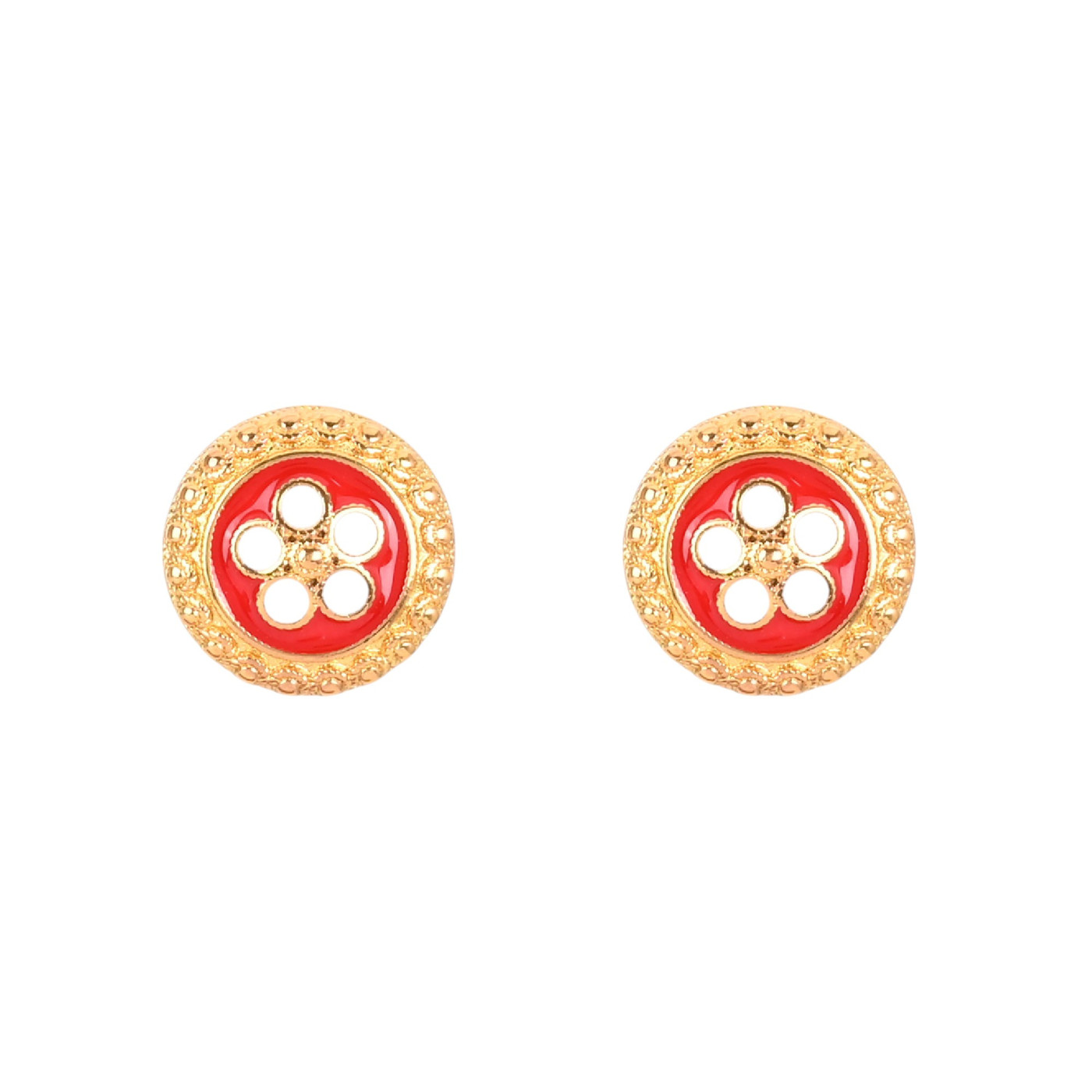 Boucles d\'oreilles fleur traditionnel plaqué or GB
