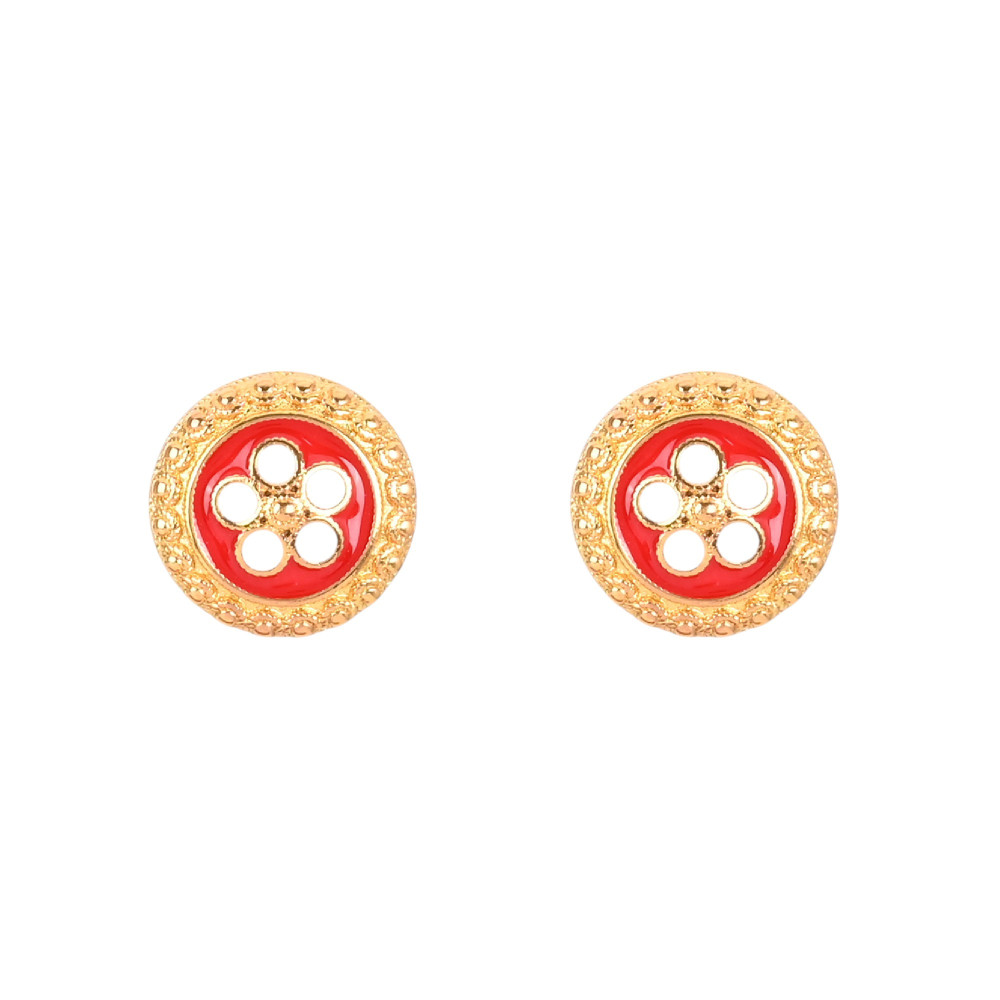 Boucles d\'oreilles fleur traditionnel plaqué or GB