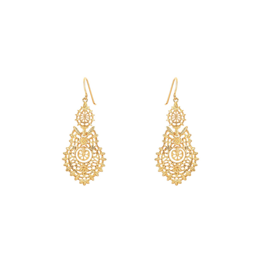 Boucles d\'oreilles semi précieuse rainha GB