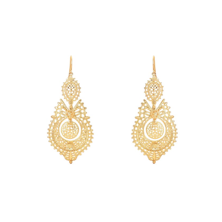 Boucles d'oreilles semi précieuse rainha GB
