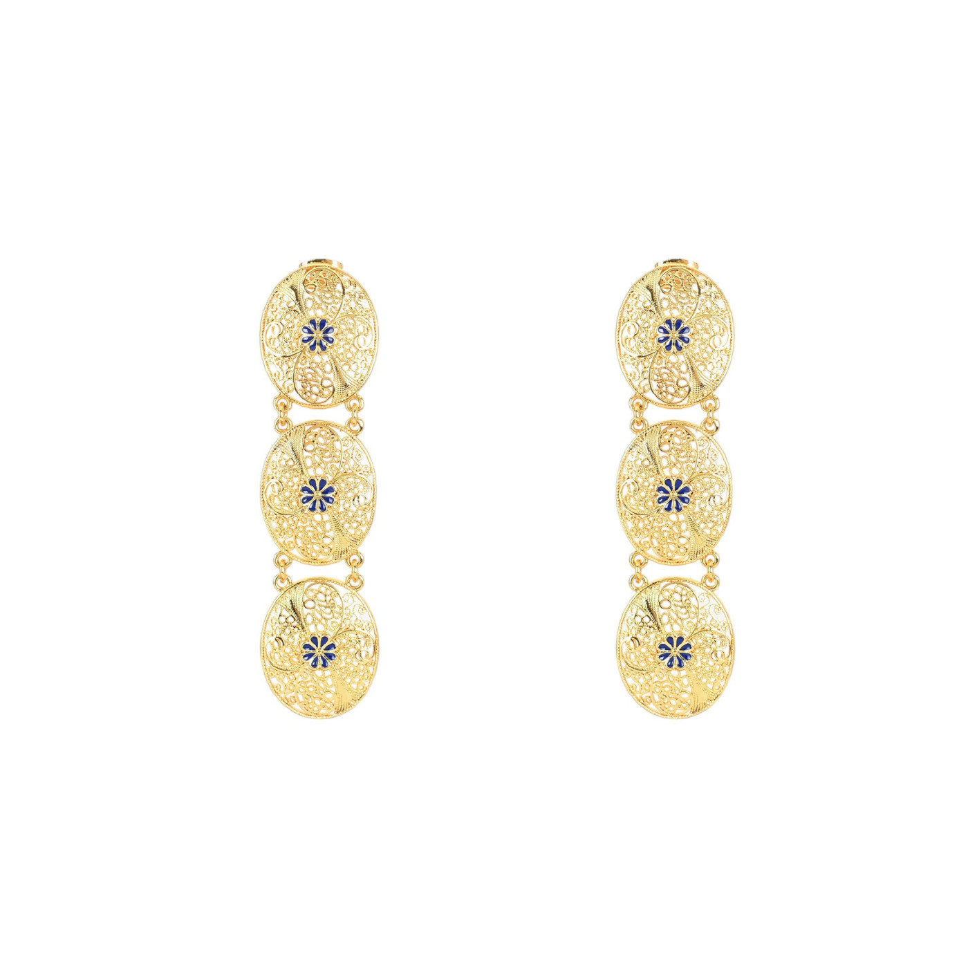 Boucles d\'oreilles Encantos Portugal traditionnelles et fleur