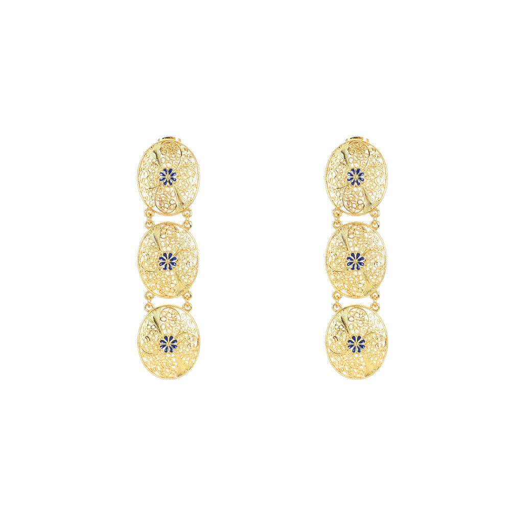 Boucles d\'oreilles Encantos Portugal traditionnelles et fleur
