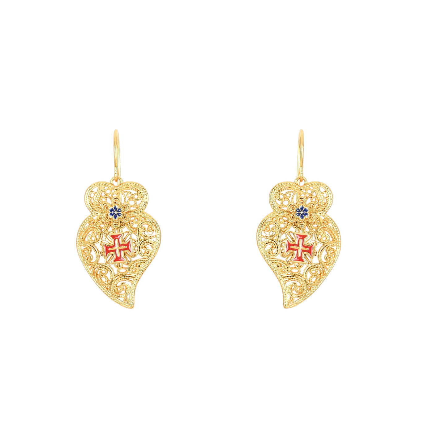 Traditional heart earrings from Viana Cruz GB