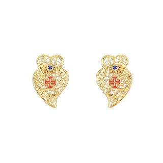 Traditional heart earrings from Viana Cruz GB